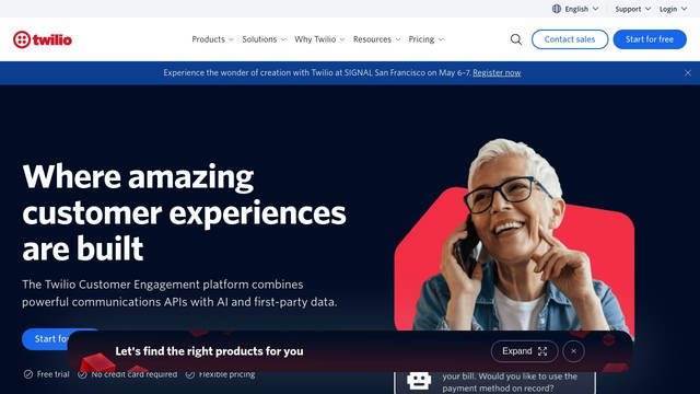 Screenshot: twilio.com - uses Twilio Sans Mono