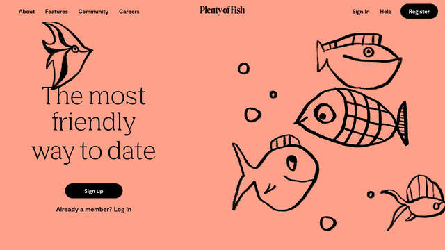 Screenshot: plentyoffish.com - uses Moderat-Regular
