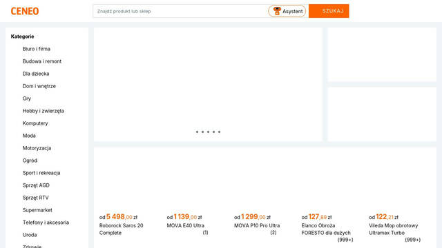 Screenshot: ceneo.pl - uses Tahoma