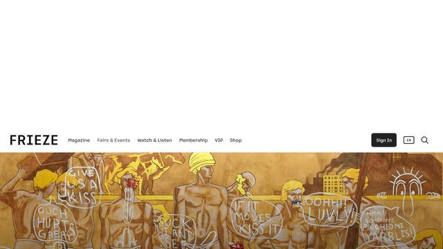 Screenshot: frieze.com - uses mediumFont
