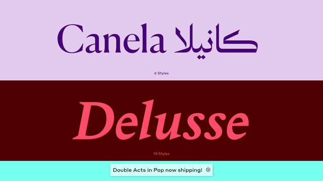 Screenshot: commercialtype.com - uses Frame