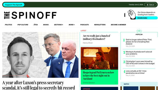 Screenshot: thespinoff.co.nz - uses Domaine Display Condensed