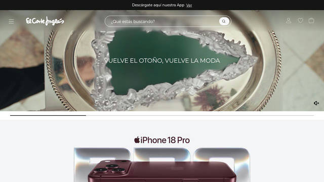 Screenshot: elcorteingles.es - uses ECI