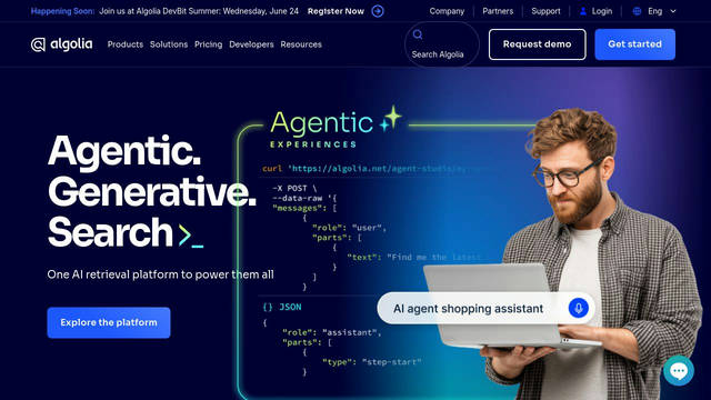 Screenshot: algolia.com - uses sora Screenshot: algolia.com - uses sora