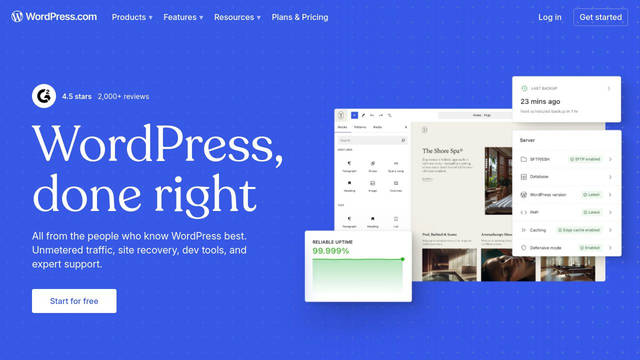 Screenshot: wordpress.com - uses inter-variable-web