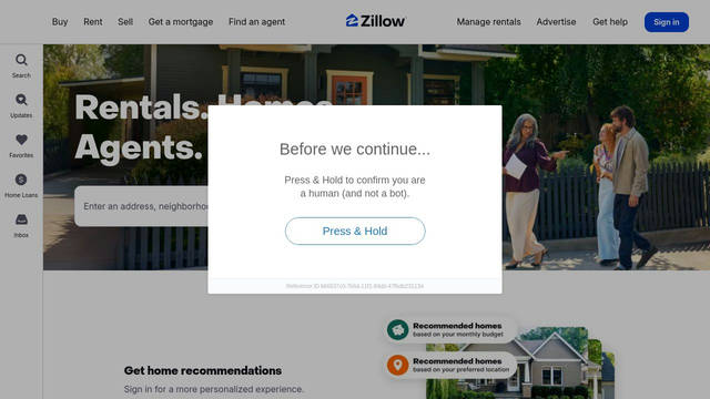 Screenshot: zillow.com - uses Ivar Headline Subset