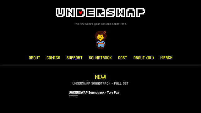 Screenshot: toryfox.neocities.org - uses 8-bit Operator+
