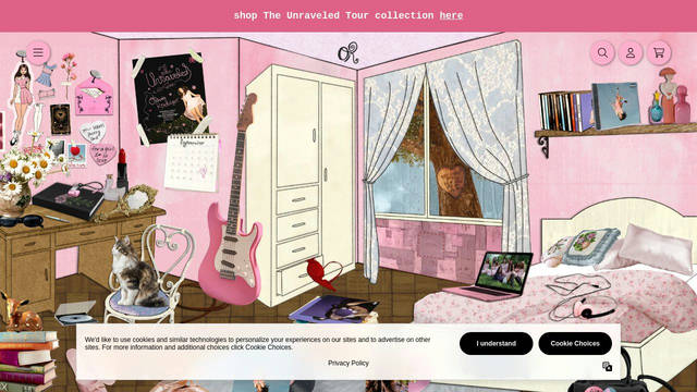 Screenshot: store.oliviarodrigo.com - uses Menlo