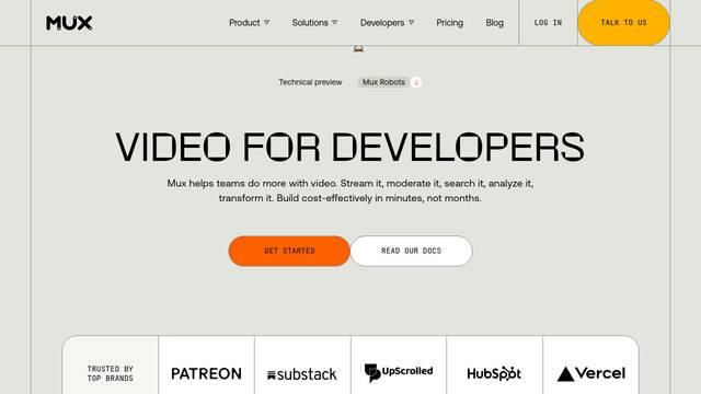 Screenshot: mux.com - uses JetBrainsMono