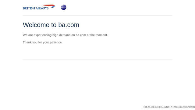 Screenshot: britishairways.com - uses Mylius Keyline