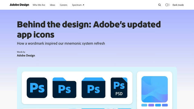 Screenshot: adobe.design - uses adobe-clean-serif