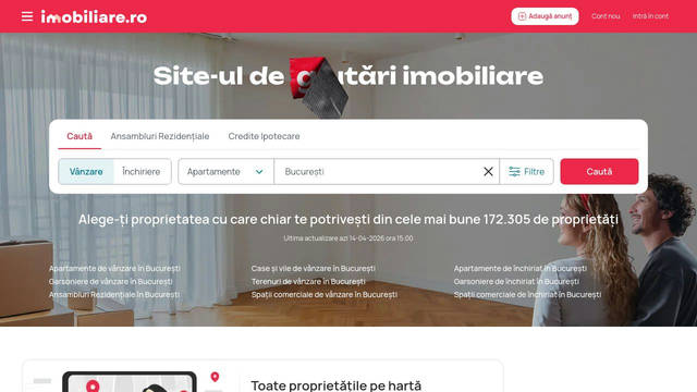 Screenshot: imobiliare.ro - uses Unbounded
