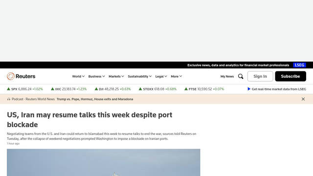 Screenshot: reuters.com - uses knowledge-regular Screenshot: reuters.com - uses knowledge-regular