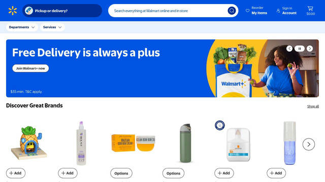 Screenshot: walmart.com - uses Bogle