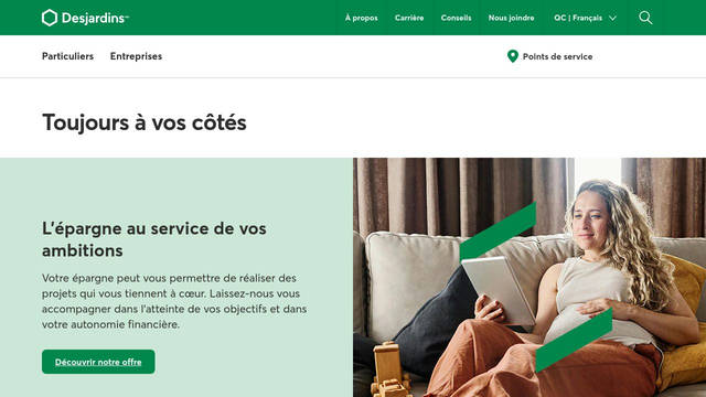 Screenshot: desjardins.com - uses icons-dsd