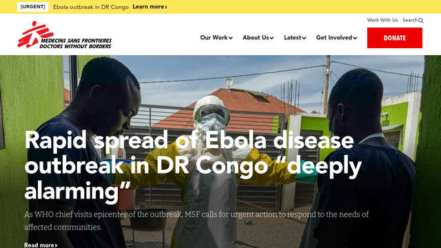 Screenshot: doctorswithoutborders.org - uses avenir-next-lt-pro-condensed