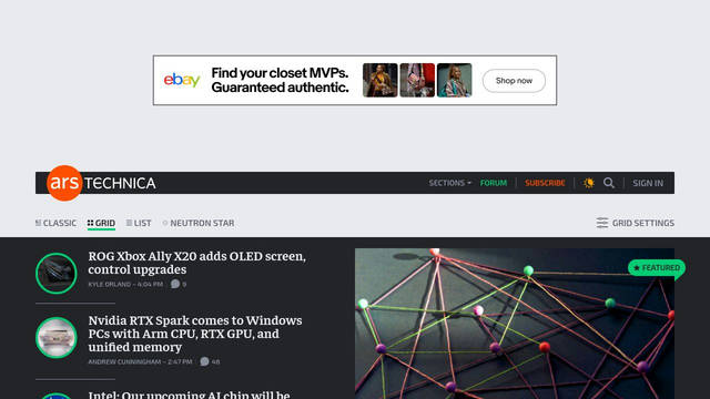 Screenshot: arstechnica.com - uses Exo\ 2 Screenshot: arstechnica.com - uses Exo\ 2