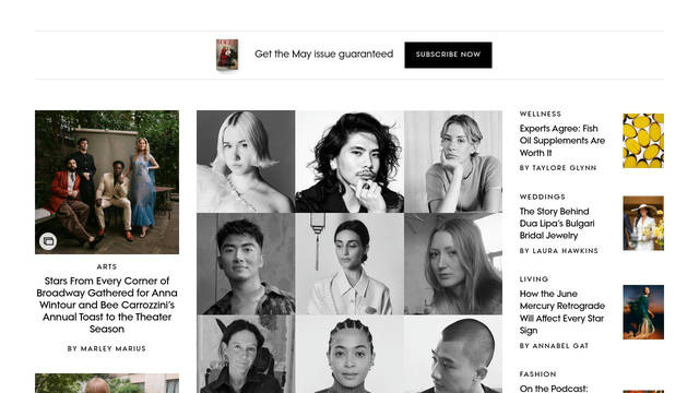Screenshot: vogue.com - uses AdobeGaramondPro