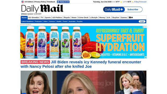 Screenshot: dailymail.co.uk - uses VideoJS