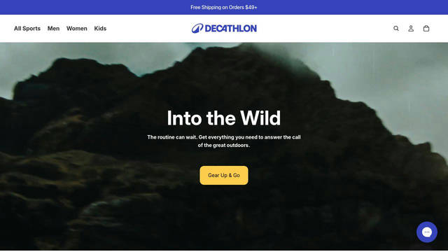 Screenshot: decathlon.com - uses Decathlon Brand
