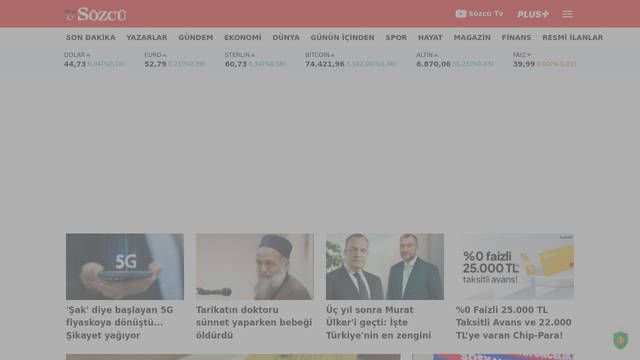Screenshot: sozcu.com.tr - uses VideoJS
