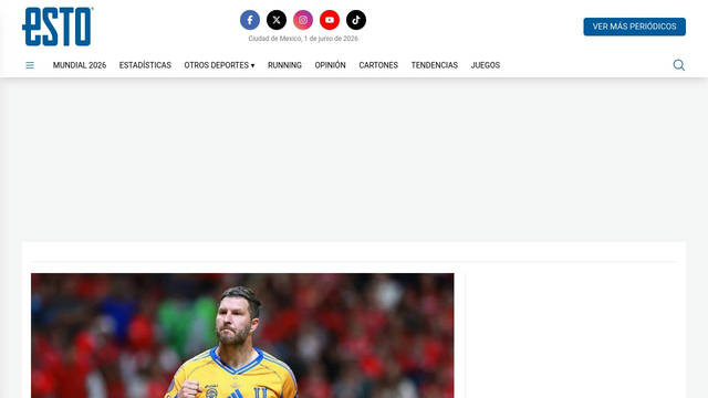 Screenshot: esto.com.mx - uses Dobra-Book