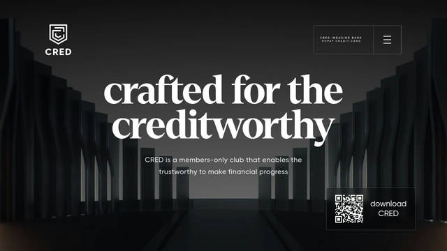 Screenshot: cred.club - uses obviously
