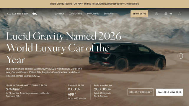 Screenshot: lucidmotors.com - uses SchnyderS