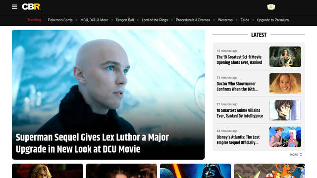 Screenshot: cbr.com - uses Khand Screenshot: cbr.com - uses Khand