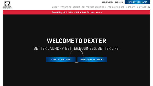 Screenshot: dexter.com - uses urw-din