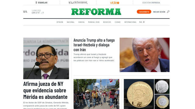 Screenshot: reforma.com - uses GNarrowMedium
