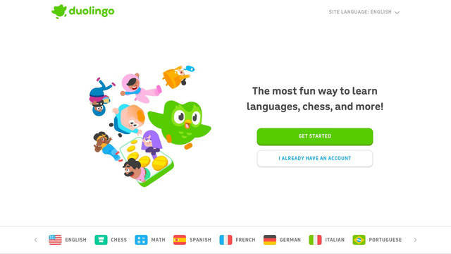 Screenshot: duolingo.com - uses duolingo-sans