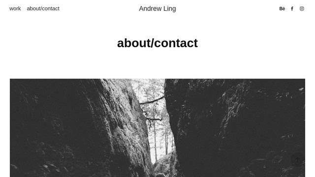 Screenshot: andrewling.myportfolio.com - uses ftnk