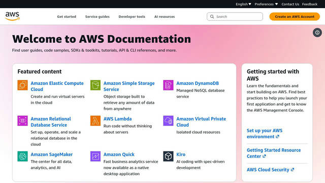 Screenshot: docs.aws.amazon.com - uses Amazon Ember Screenshot: docs.aws.amazon.com - uses Amazon Ember