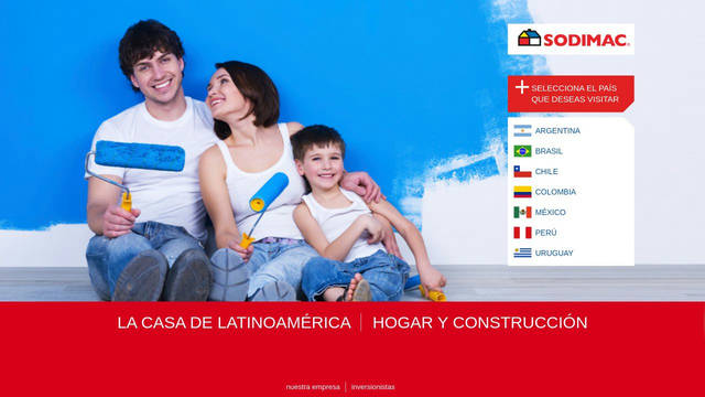 Screenshot: sodimac.com - uses Yanone Kaffeesatz