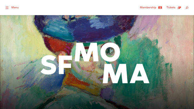 Screenshot: sfmoma.org - uses membership