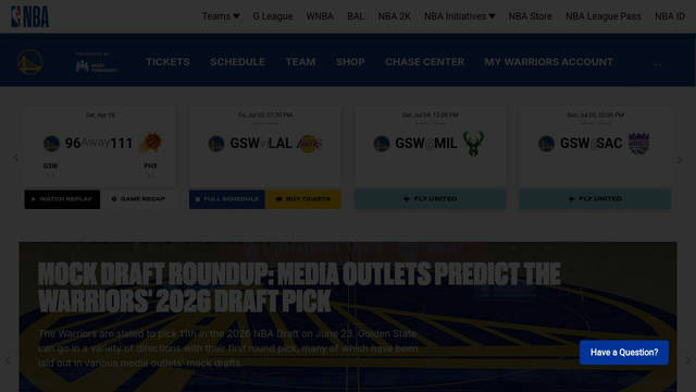 Screenshot: warriors.com - uses InterDisplay Screenshot: warriors.com - uses InterDisplay