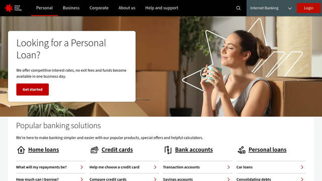 Screenshot: nab.com.au - uses NAB Impact