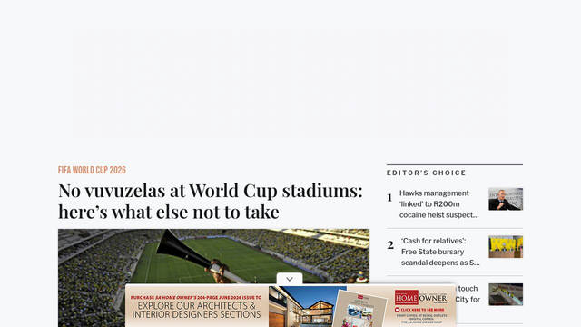 Screenshot: timeslive.co.za - uses Libre Franklin