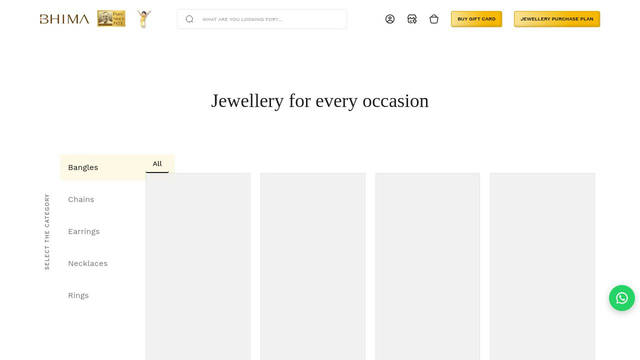 Screenshot: dev.bhimagold.com - uses Work Sans