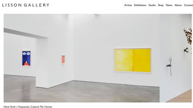 Screenshot: lissongallery.com - uses Gill Sans