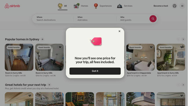 Screenshot: airbnb.com - uses Menlo