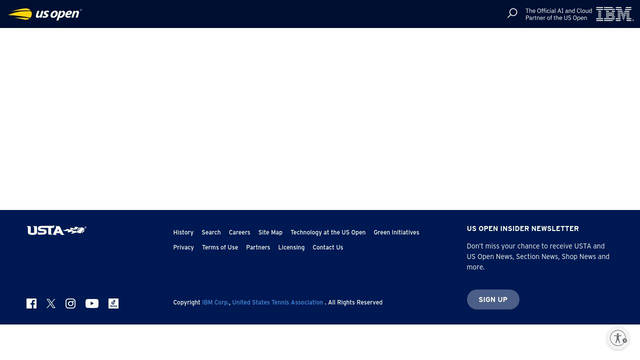 Screenshot: usopen.org - uses interstate-condensed