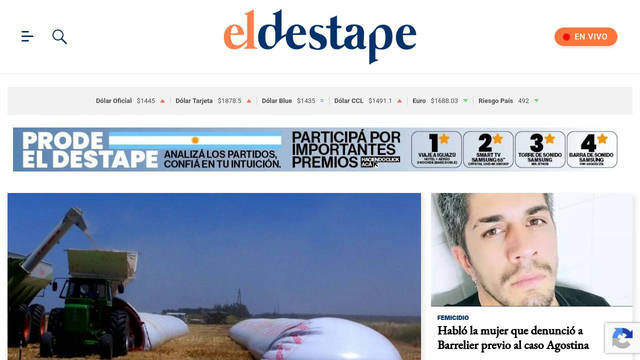 Screenshot: eldestapeweb.com - uses Gabriela