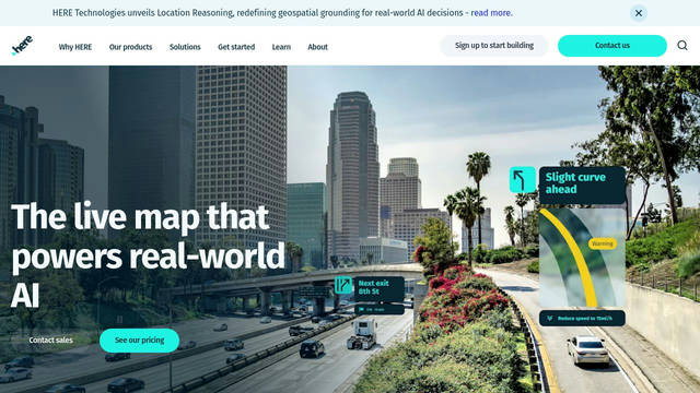 Screenshot: here.com - uses FiraCode-Medium