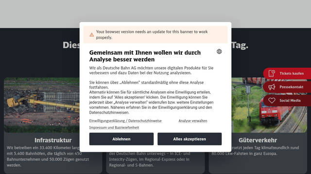 Screenshot: db.de - uses DBNeoScreenHead-Black