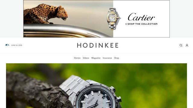 Screenshot: hodinkee.com - uses Portrait Text