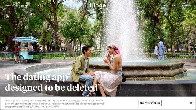 Screenshot: hinge.co - uses Modern Era