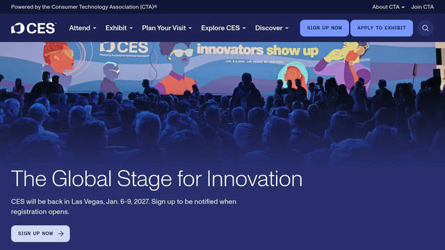 Screenshot: ces.tech - uses CTAMonumentGrotesk