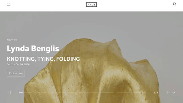 Screenshot: pacegallery.com - uses Untitled Sans